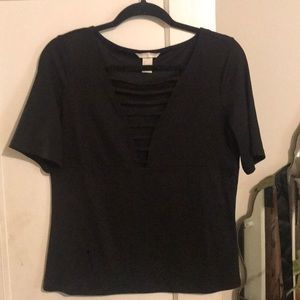 Black H&M cutout Top